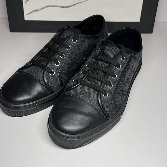 Gucci Canvas & Leather Black Sneaker Women’s Size US 7.5 - Picture 8 of 16